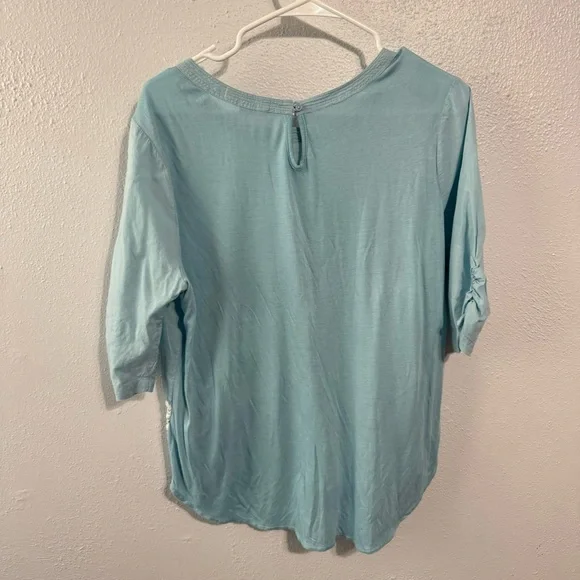 Boden blue embroidered blouse size 8 - Picture 5 of 7